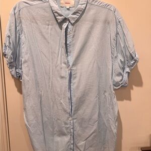 Light Blue Xirena Short Sleeve Button down Shirt